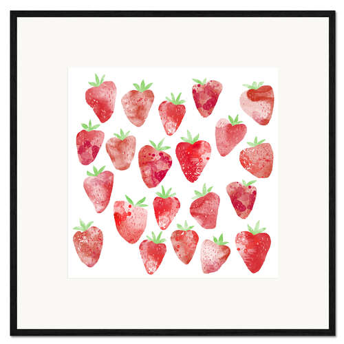 Impression artistique encadrée Fraises