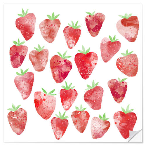 Sticker mural Fraises