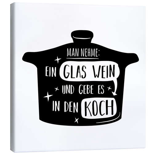 Canvas print Rezept für Wein