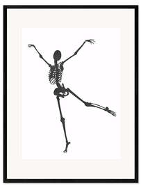 Impression artistique encadrée Dancing Skeleton III