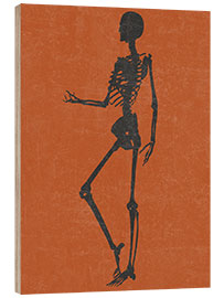 Stampa su legno Halloween skeleton