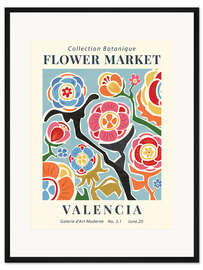 Gerahmter Kunstdruck Flower Market Valencia