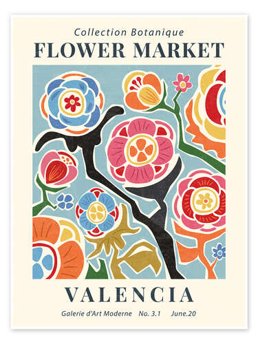 Plakat Flower Market Valencia