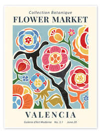 Wall print  Flower Market Valencia - TAlex