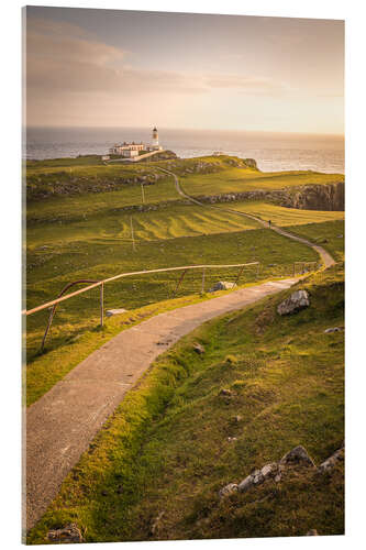 Acrylglasbild Weg zum Neist Point Lighthouse, Isle of Skye, Schottland