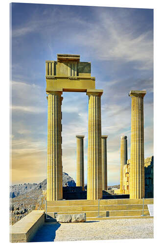 Acrylglas print Acropolis in Rhodes