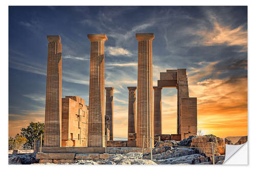 Vinilo para la pared Acropolis in Rhodes I