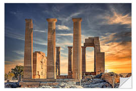 Selvklebende plakat Acropolis in Rhodes I