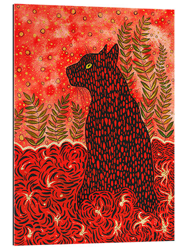 Gallery print Black Cat in the Garden