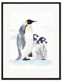Gerahmter Kunstdruck Kaiserpinguine I