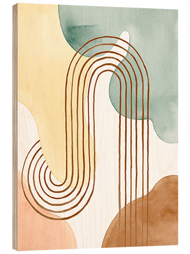 Cuadro de madera Spring Shapes I