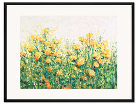 Gerahmter Kunstdruck Blühender Garten III