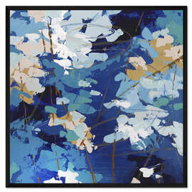 Gerahmter Kunstdruck Wellen im stillen Wasser IV