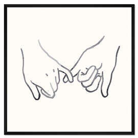 Gerahmter Kunstdruck Rosa Versprechen I