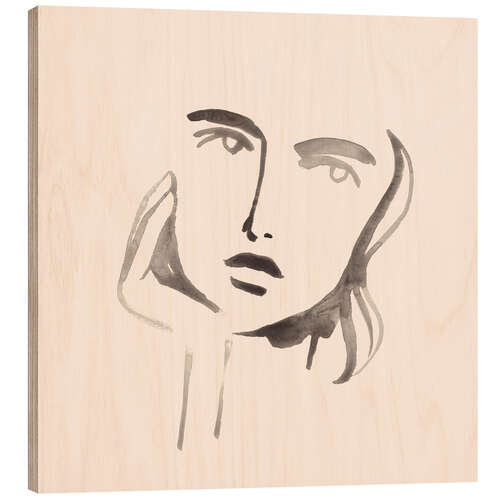 Stampa su legno Face Shapes IV