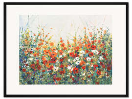 Gerahmter Kunstdruck Blühender Garten II