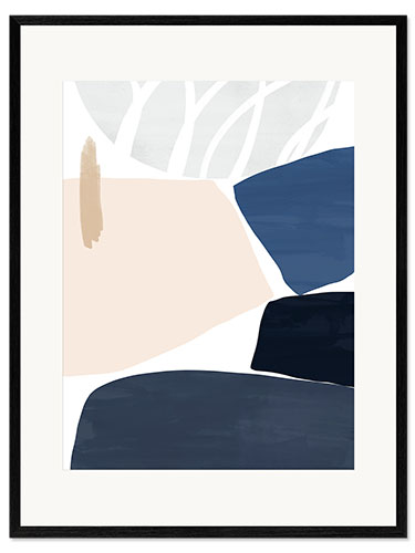 Framed art print Denim and Sand II