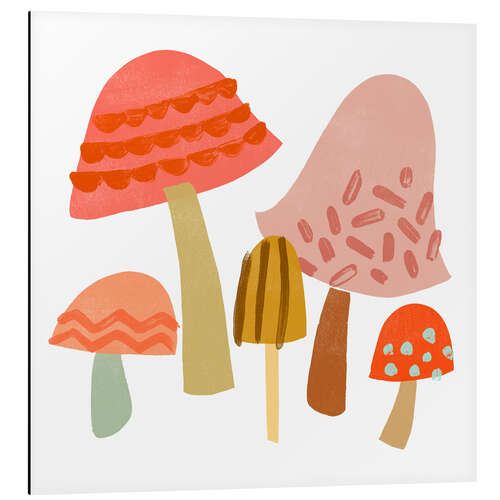 Tableau en aluminium Cupcake Mushrooms II