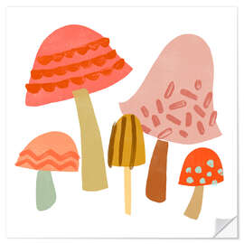 Vinilo para la pared Cupcake Mushrooms II