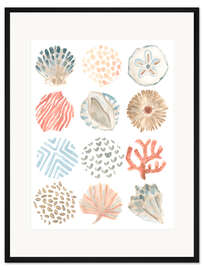 Gerahmter Kunstdruck Ozean-Muster I