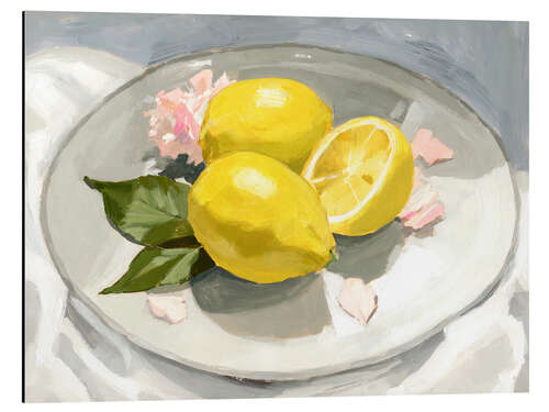 Stampa su alluminio Lemons on a plate I.