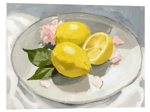 Foam board print Lemons on a plate I.