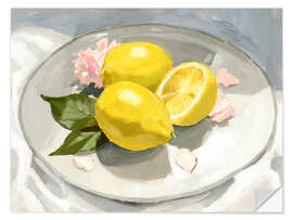 Wall sticker Lemons on a plate I.