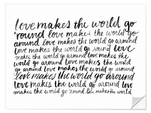 Adesivo murale Love makes the world go round