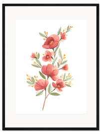 Gerahmter Kunstdruck Wildblumenzweig II