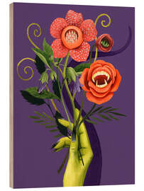 Holzbild Monströse Pflanzen II - Grace Popp