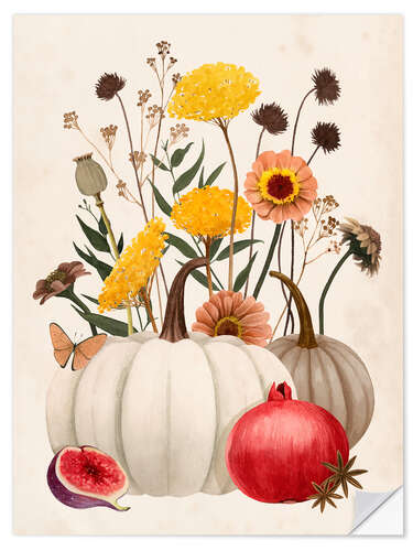 Selvklebende plakat Fall Botanicals II