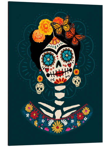 Tableau en aluminium Bright Day of the Dead II