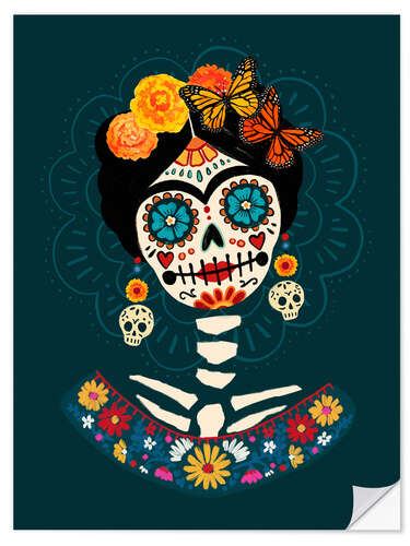 Selvklebende plakat Bright Day of the Dead II