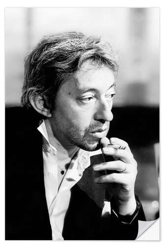 Selvklebende plakat Serge Gainsbourg, 1978