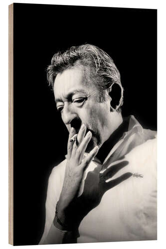 Wood print Serge Gainsbourg, 1989