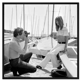 Gerahmter Kunstdruck Serge Gainsbourg und Jane Birkin, 1969