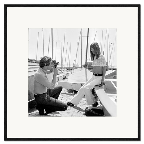 Impressão artística com moldura Serge Gainsbourg and Jane Birkin, 1969
