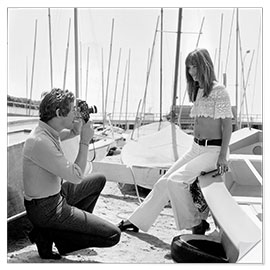 Selvklebende plakat Serge Gainsbourg and Jane Birkin, 1969