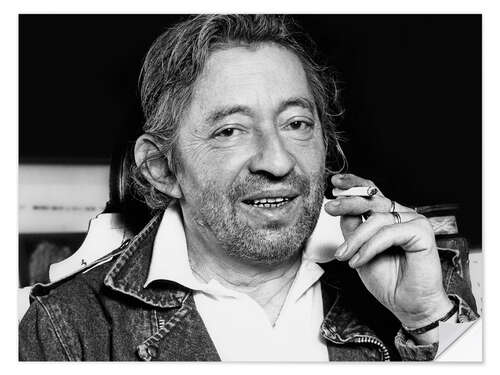 Selvklebende plakat Serge Gainsbourg, 1988