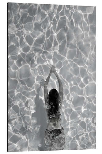 Quadro em plexi-alumínio Water love - swimming in the pool