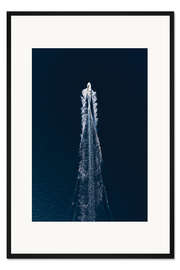 Gerahmter Kunstdruck Boots Ausflug durch blaues Wasser