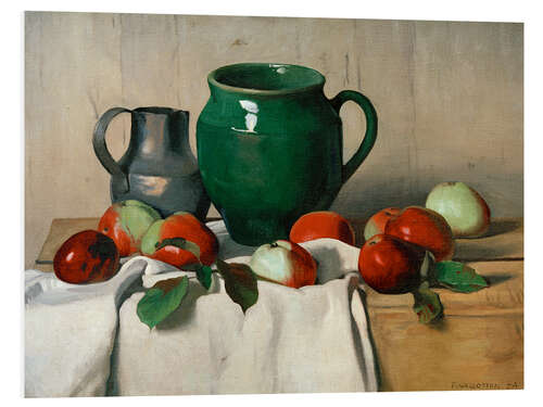 Bilde på skumplate Still life with apples, 1924