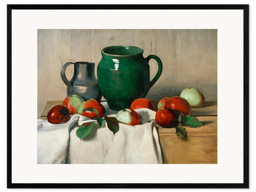 Impresión de arte enmarcada Still life with apples, 1924