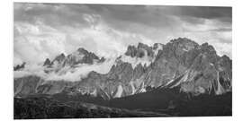 Foam board print Sesto Dolomites in South Tyrol