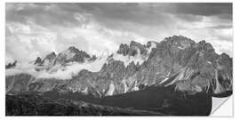 Självhäftande poster Sesto Dolomites in South Tyrol