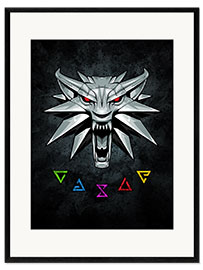 Ingelijste kunstdruk The Witcher Wolf