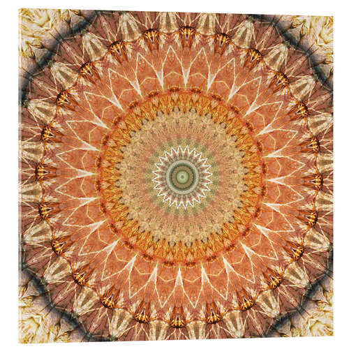 Acrylic print Mandala shining sun