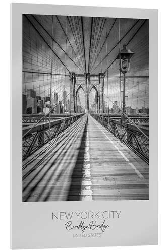 Acrylglasbild New York, Brooklyn Bridge