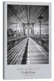 Canvastavla  New York, Brooklyn Bridge - Melanie Viola