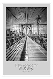 Poster  New York, Brooklyn Bridge - Melanie Viola